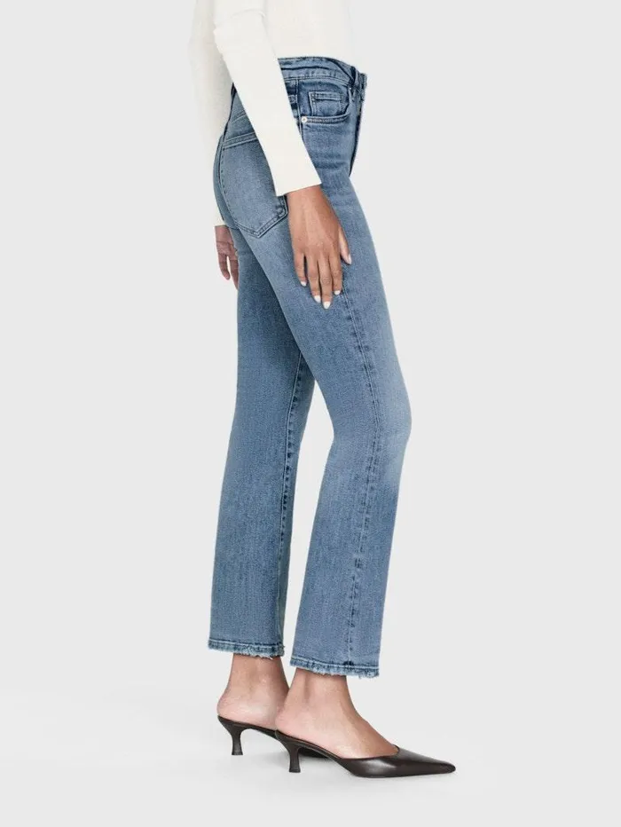 Women FRAME Bootcut Le Crop Mini Boot Worn Fray Women FRAME Bootcut Le Crop Mini Boot Worn Fray
