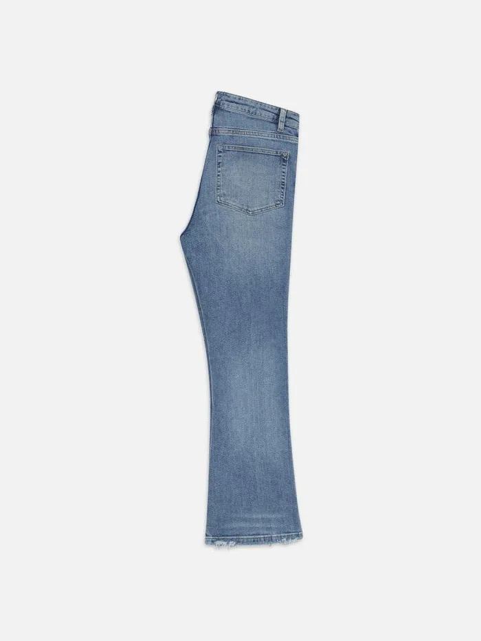Women FRAME Bootcut Le Crop Mini Boot Worn Fray Women FRAME Bootcut Le Crop Mini Boot Worn Fray
