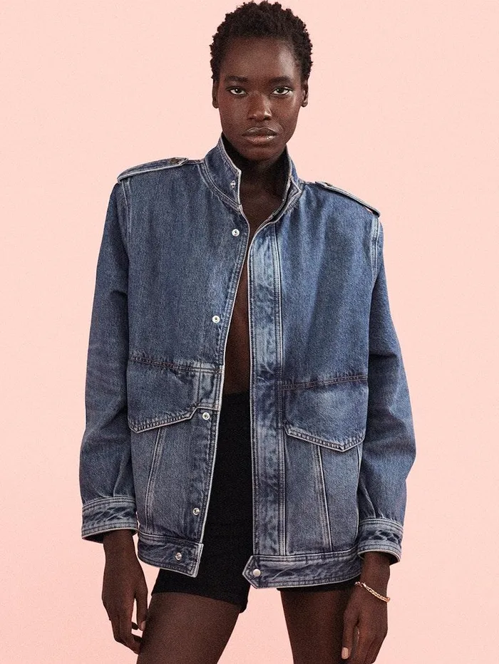 Women FRAME Denim Collections Denim Power Jacket Women FRAME Denim Collections Denim Power Jacket