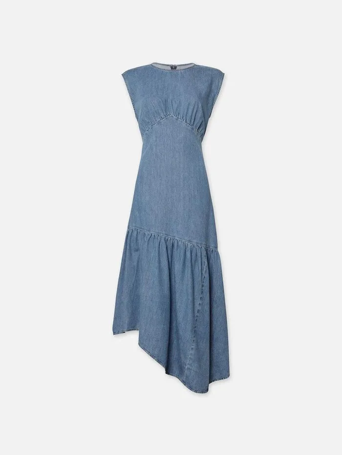 Women FRAME Denim Collections Gathered Tier Hem Dress