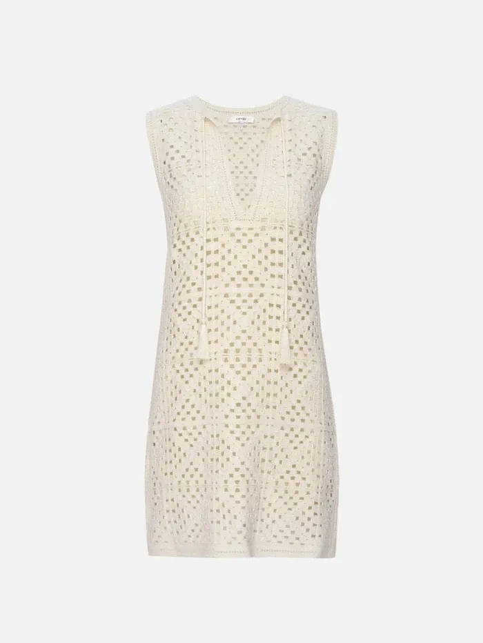 Women FRAME Dresses and Jumpsuits Crochet Tassel Popover Dress