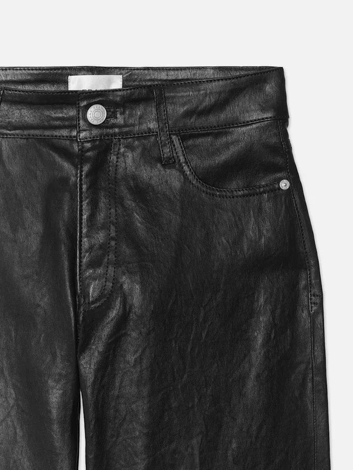 Women FRAME Leather and Suede Slim Palazzo Crop Leather Trouser Women FRAME Leather and Suede Slim Palazzo Crop Leather Trouser