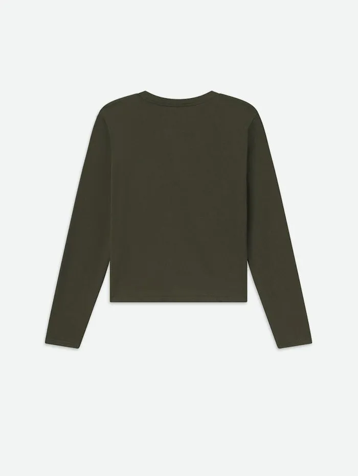 Women FRAME Tanks and Tees Long Sleeve Baby Tee