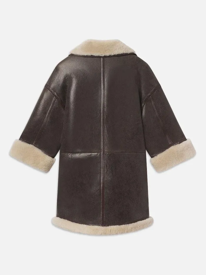 Women FRAME The Alpine Edit Shearling Cocoon Coat
