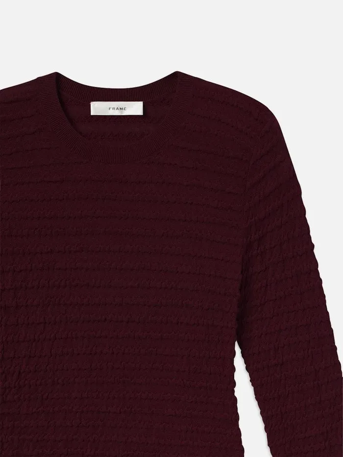 Women FRAME Tops and Blouses Smocked Long Sleeve Crewneck Women FRAME Tops and Blouses Smocked Long Sleeve Crewneck