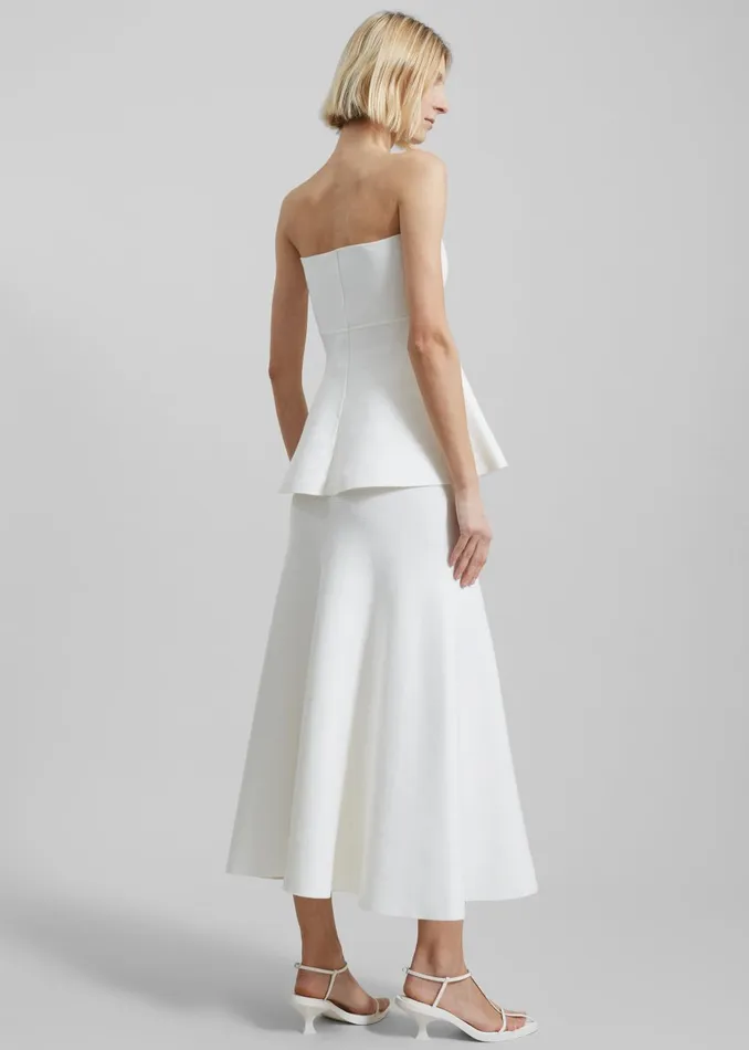 Women Gabrielle Knit Midi Skirt 8211 Off White The Frankie Shop Bottoms