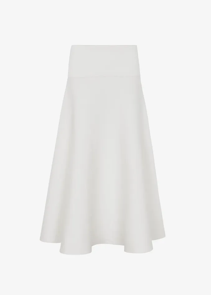 Women Gabrielle Knit Midi Skirt 8211 Off White The Frankie Shop Bottoms