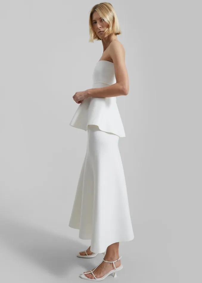 Women Gabrielle Knit Midi Skirt 8211 Off White The Frankie Shop Bottoms