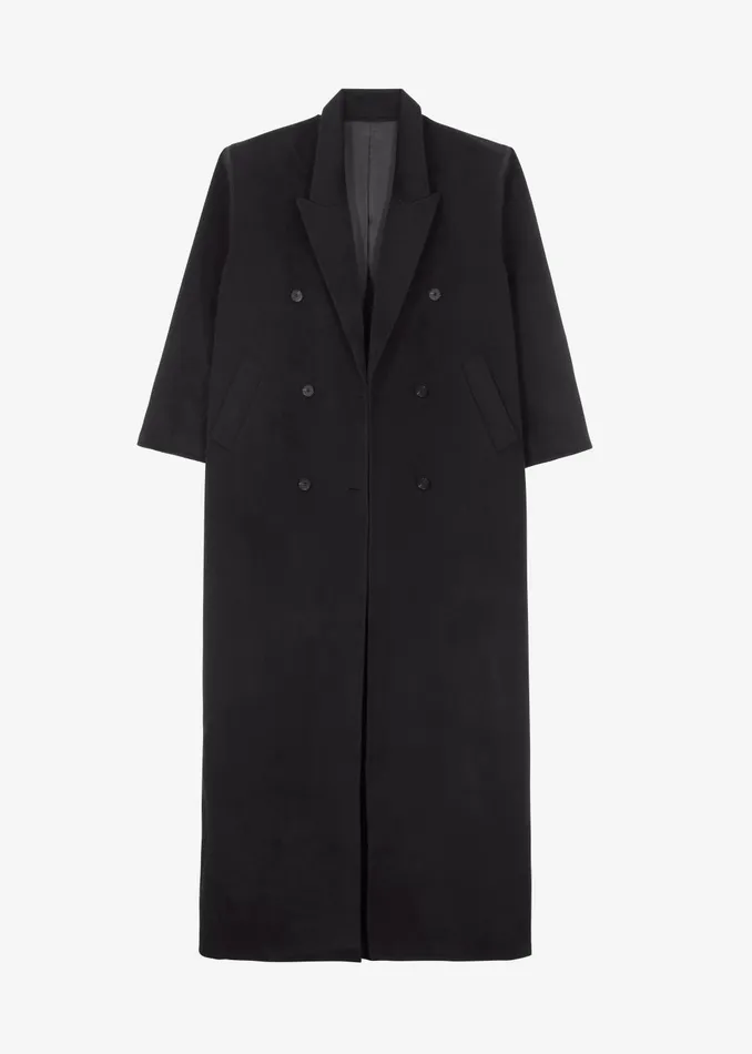 Women Gaia Double Breasted Coat 8211 Black The Frankie Shop Outerwear