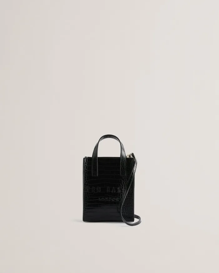 Women GATOCON 8211 Mini Croc Detail Icon Bag Black Ted Baker Tote Bags Women GATOCON 8211 Mini Croc Detail Icon Bag Black Ted Baker Tote Bags