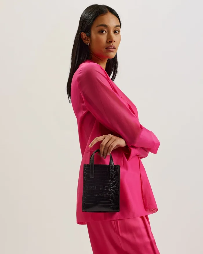 Women GATOCON 8211 Mini Croc Detail Icon Bag Black Ted Baker Tote Bags Women GATOCON 8211 Mini Croc Detail Icon Bag Black Ted Baker Tote Bags