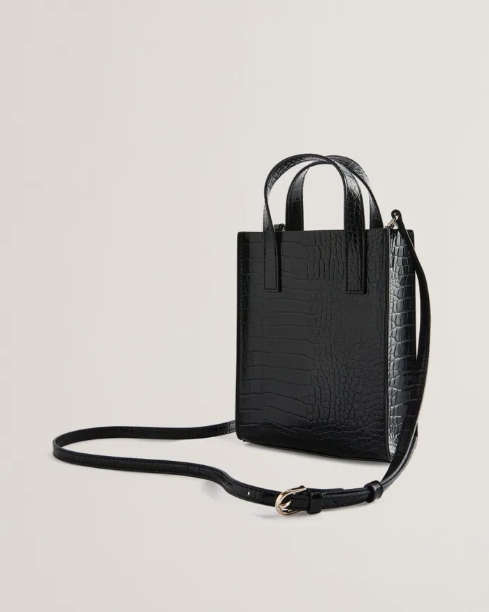 Women GATOCON 8211 Mini Croc Detail Icon Bag Black Ted Baker Tote Bags Women GATOCON 8211 Mini Croc Detail Icon Bag Black Ted Baker Tote Bags