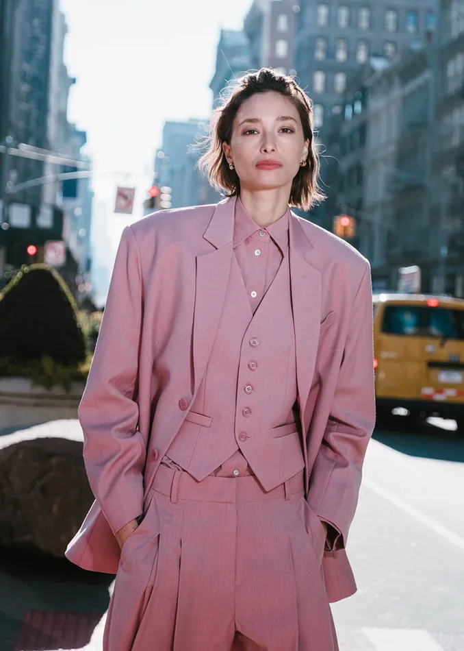 Women Gelso Waistcoat 8211 Rose The Frankie Shop Outerwear