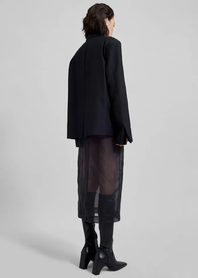 Women Geneva Wrap Blazer 8211 Black The Frankie Shop Outerwear