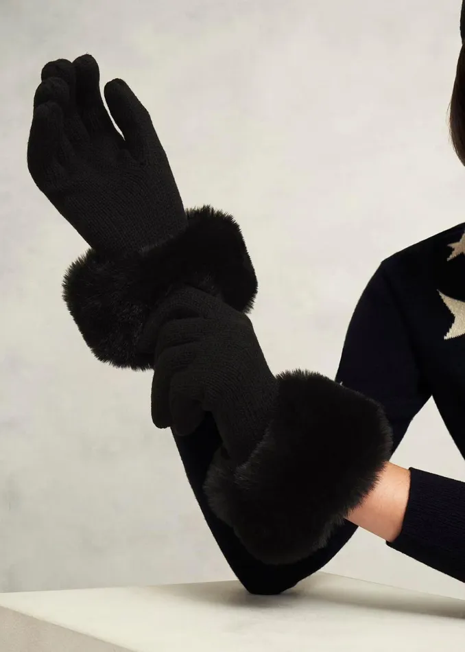 Women Gloves Hobbs Alison Gloves Black
