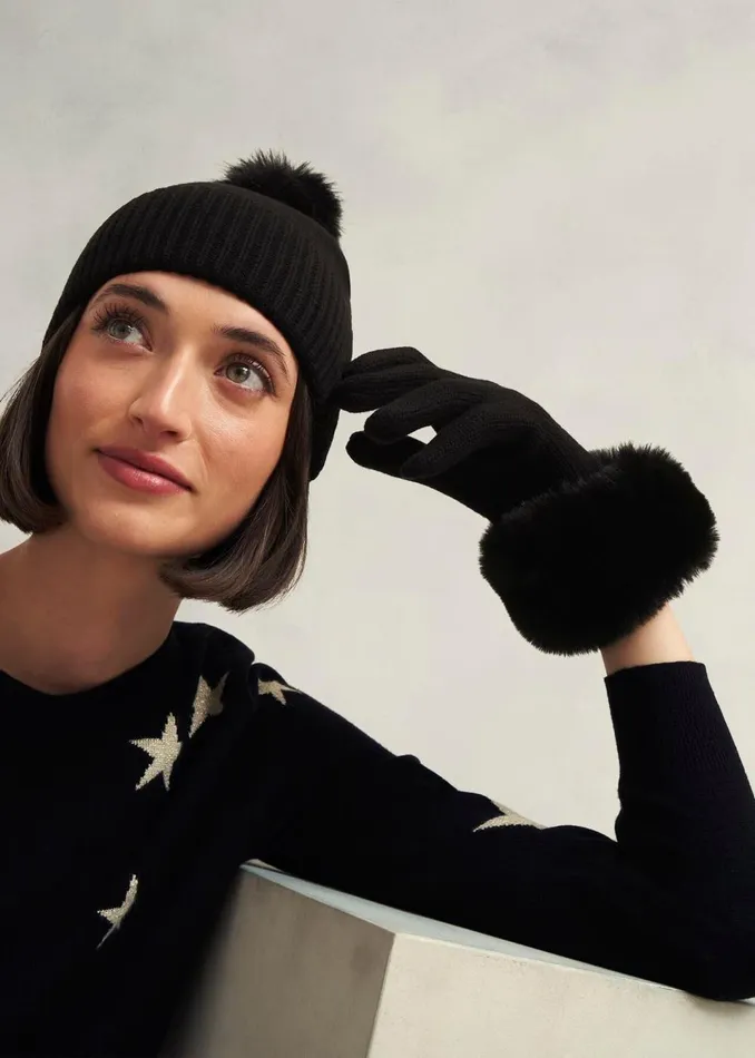 Women Gloves Hobbs Alison Gloves Black