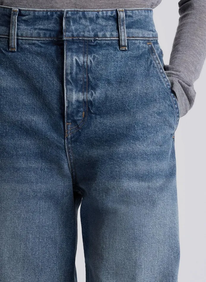 Women Grant Stretch Wide Leg Jean Medium Wash ALC Bottoms