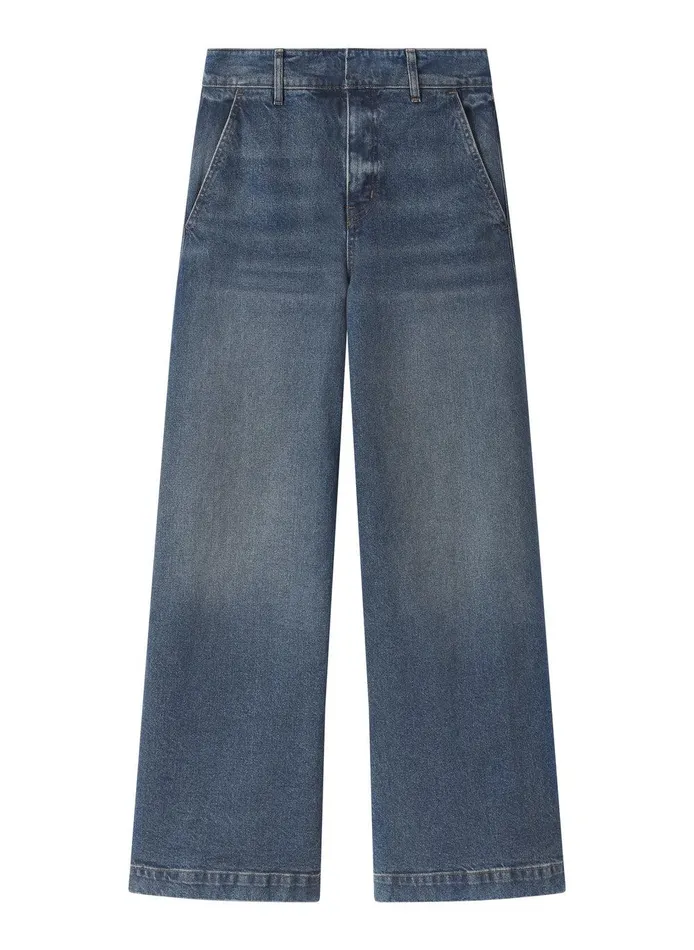Women Grant Stretch Wide Leg Jean Medium Wash ALC Bottoms