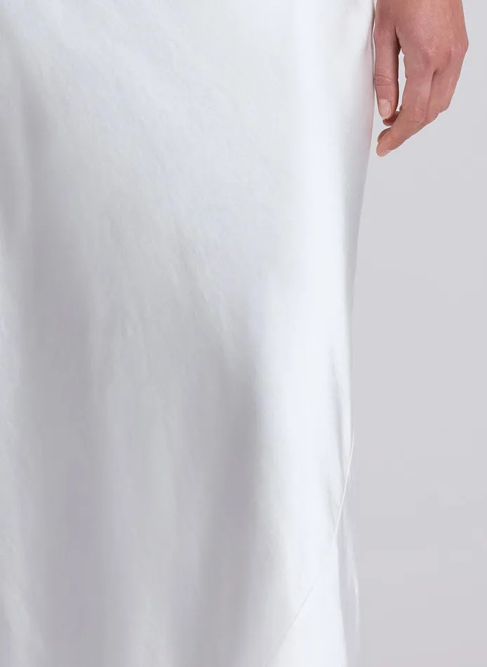 Women Greta Satin Maxi Skirt Whisper White ALC Skirts