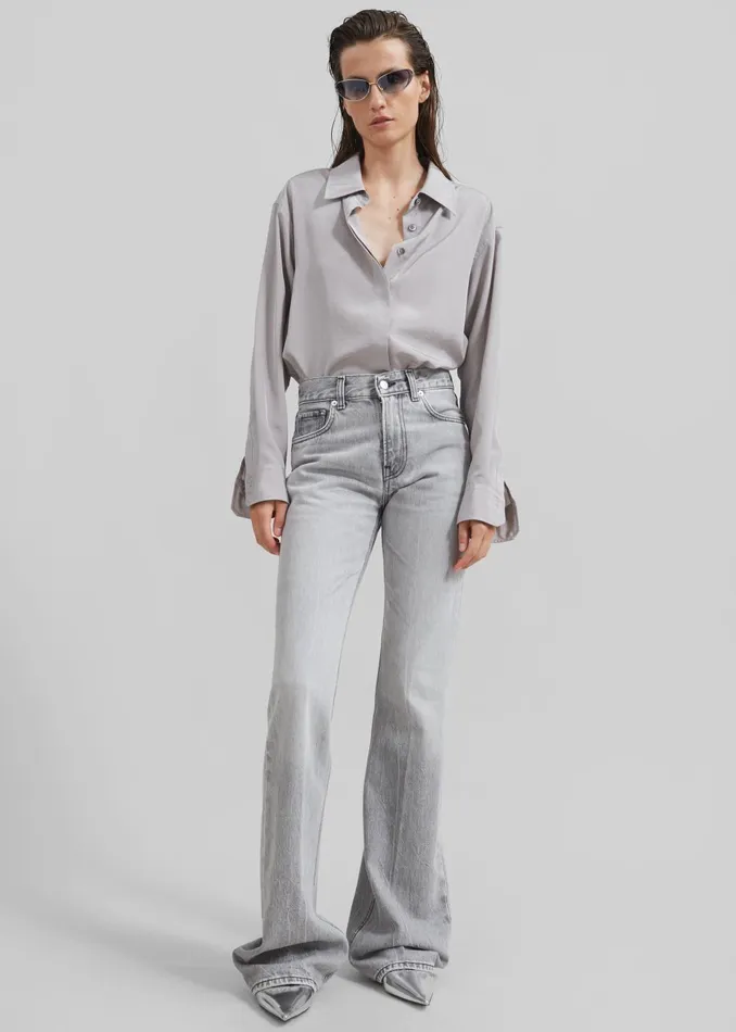 Women Haikure Flora Flared Jeans 8211 Fog Grey The Frankie Shop Bottoms