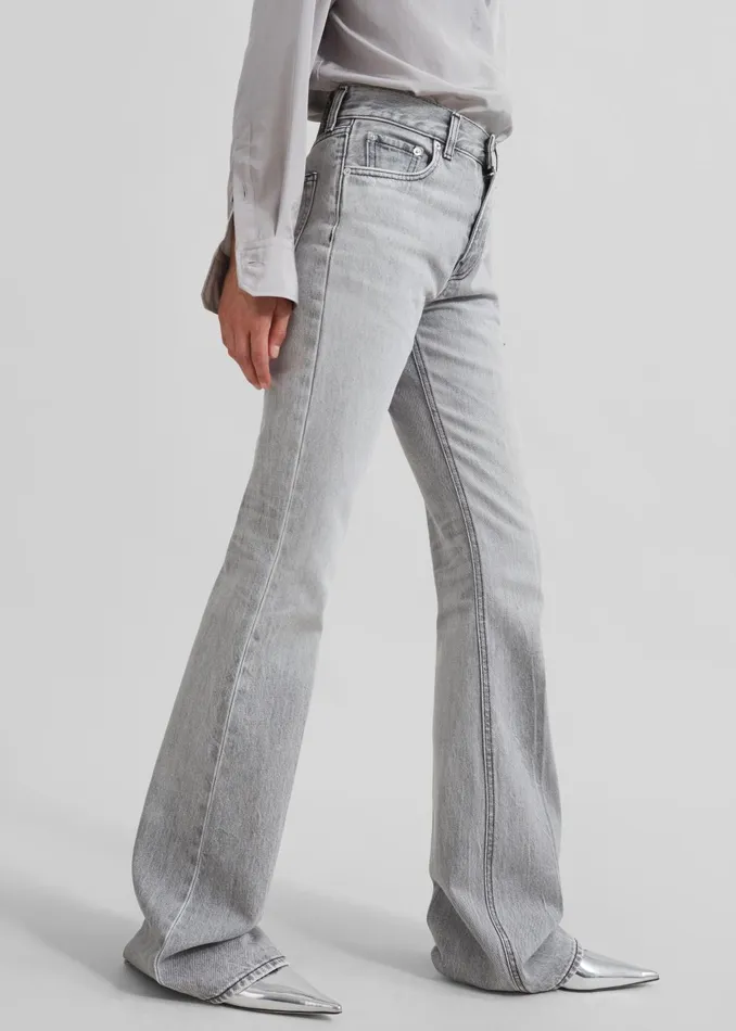 Women Haikure Flora Flared Jeans 8211 Fog Grey The Frankie Shop Bottoms