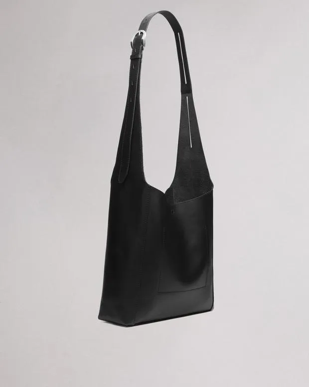 Women Handbags Rag and Bone Belize Leather Shopper Black