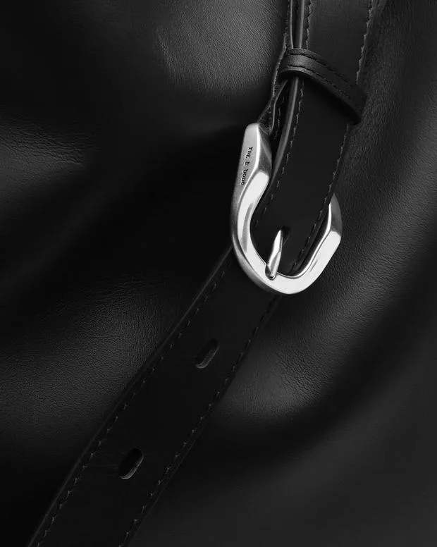 Women Handbags Rag and Bone Belize Leather Shopper Black