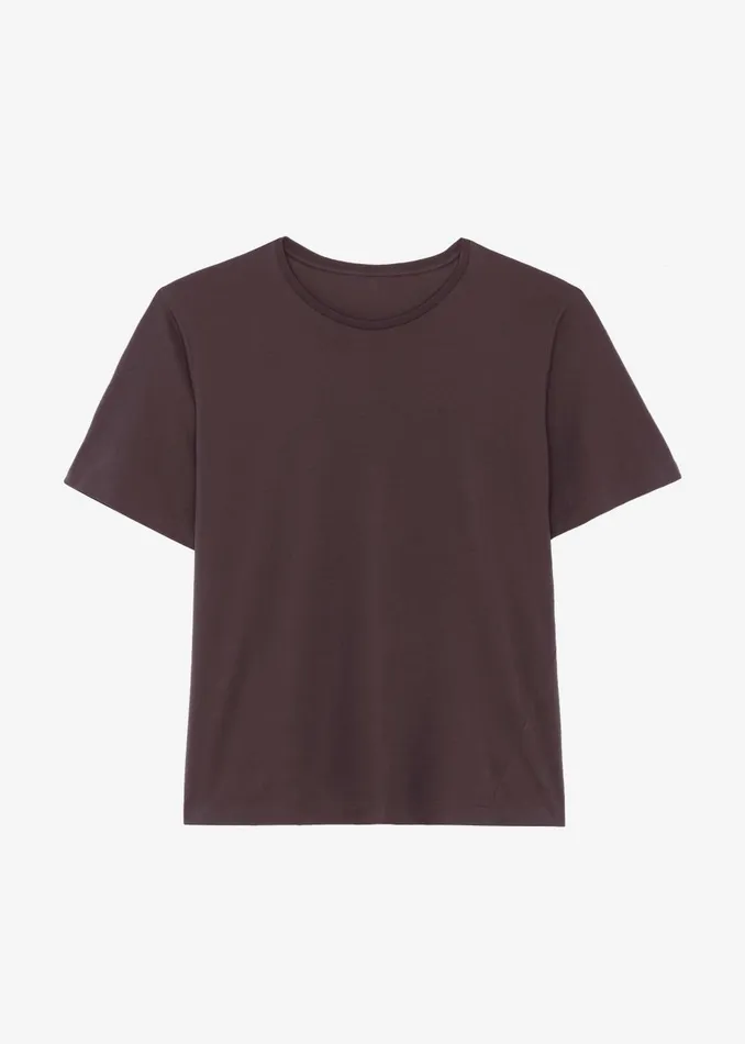 Women Harper Soft Organic TShirt 8211 Dark Plum The Frankie Shop Tops