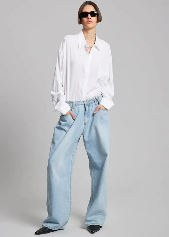 Women Hayla Denim Pants 8211 Light Wash The Frankie Shop Bottoms