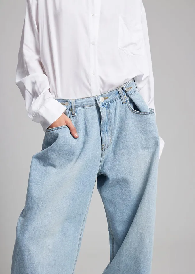 Women Hayla Denim Pants 8211 Light Wash The Frankie Shop Bottoms