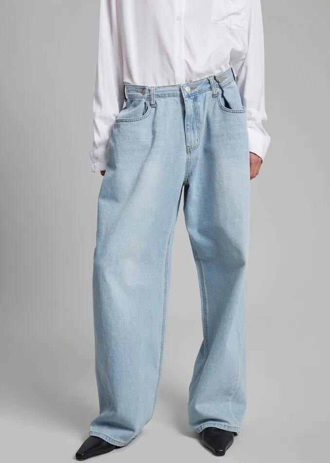 Women Hayla Denim Pants 8211 Light Wash The Frankie Shop Bottoms