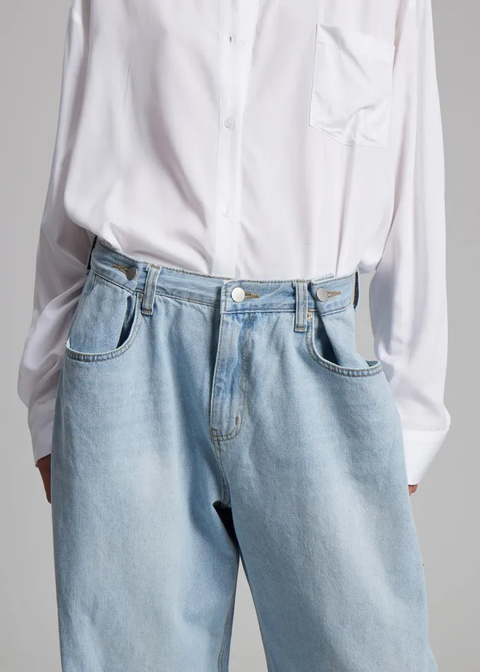 Women Hayla Denim Pants 8211 Light Wash The Frankie Shop Bottoms