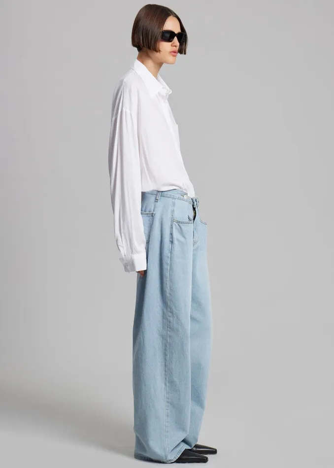 Women Hayla Denim Pants 8211 Light Wash The Frankie Shop Bottoms