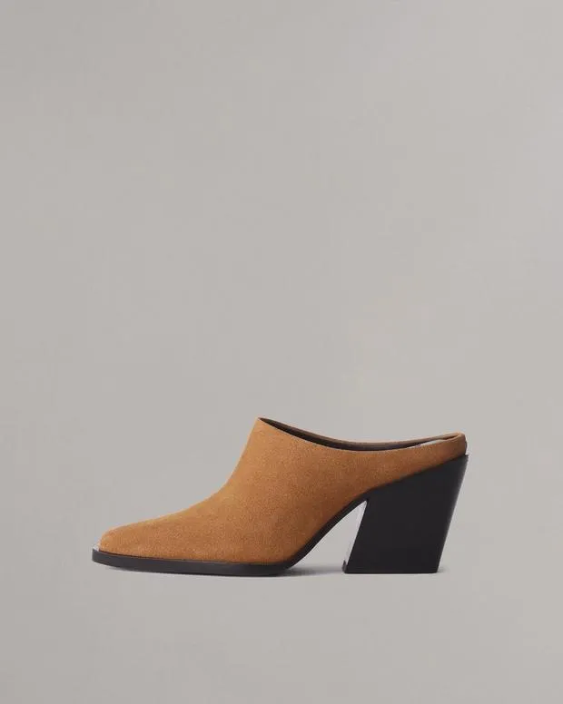 Women Heels Rag and Bone Joni Suede Mule Brownwood Suede