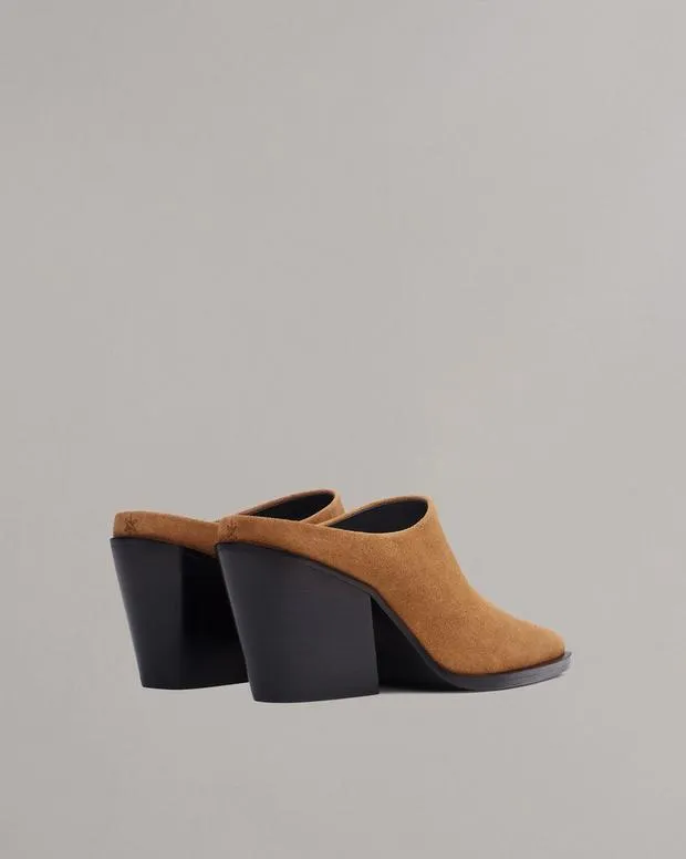 Women Heels Rag and Bone Joni Suede Mule Brownwood Suede