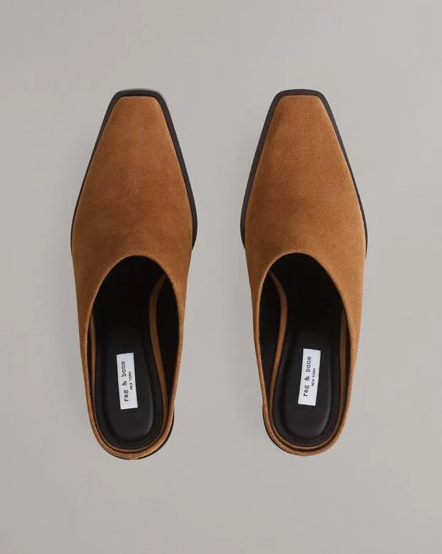 Women Heels Rag and Bone Joni Suede Mule Brownwood Suede