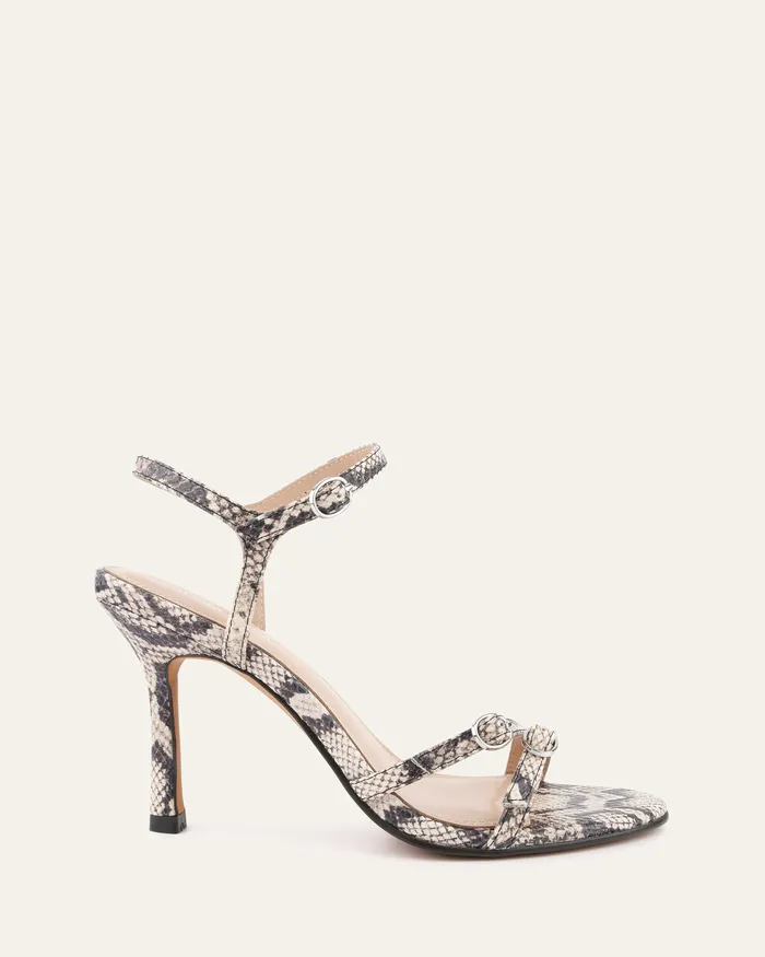 Women HIGH SANDALS jomercer Romy high heel sandals natural snake print leather