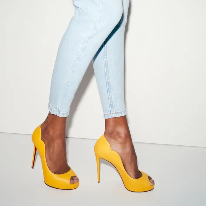 Women Hot Chick Alta 120 Mm Pumps 8211 Nappa Leather 8211 Pollen Christian Louboutin Platforms Women Hot Chick Alta 120 Mm Pumps 8211 Nappa Leather 8211 Pollen Christian Louboutin Platforms