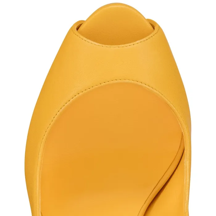 Women Hot Chick Alta 120 Mm Pumps 8211 Nappa Leather 8211 Pollen Christian Louboutin Platforms