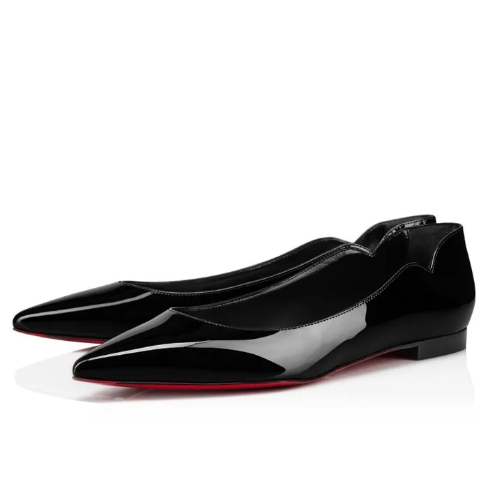 Women Hot Chickita Ballerinas 8211 Patent Calf Leather 8211 Black Christian Louboutin Flats and Loafers Women Hot Chickita Ballerinas 8211 Patent Calf Leather 8211 Black Christian Louboutin Flats and Loafers