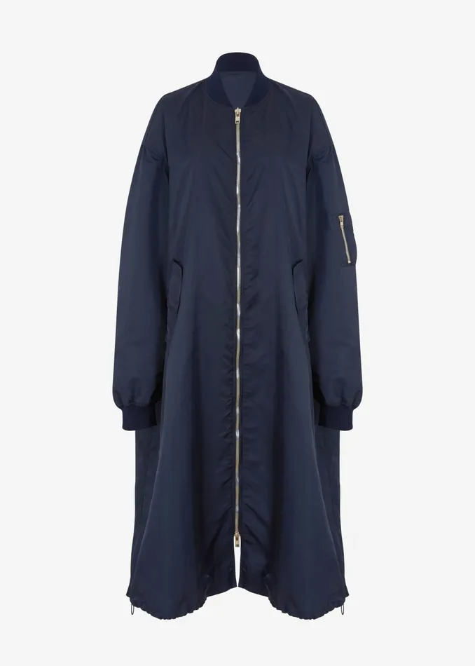 Women Isaac Oversized Bomber Coat 8211 Navy The Frankie Shop Outerwear
