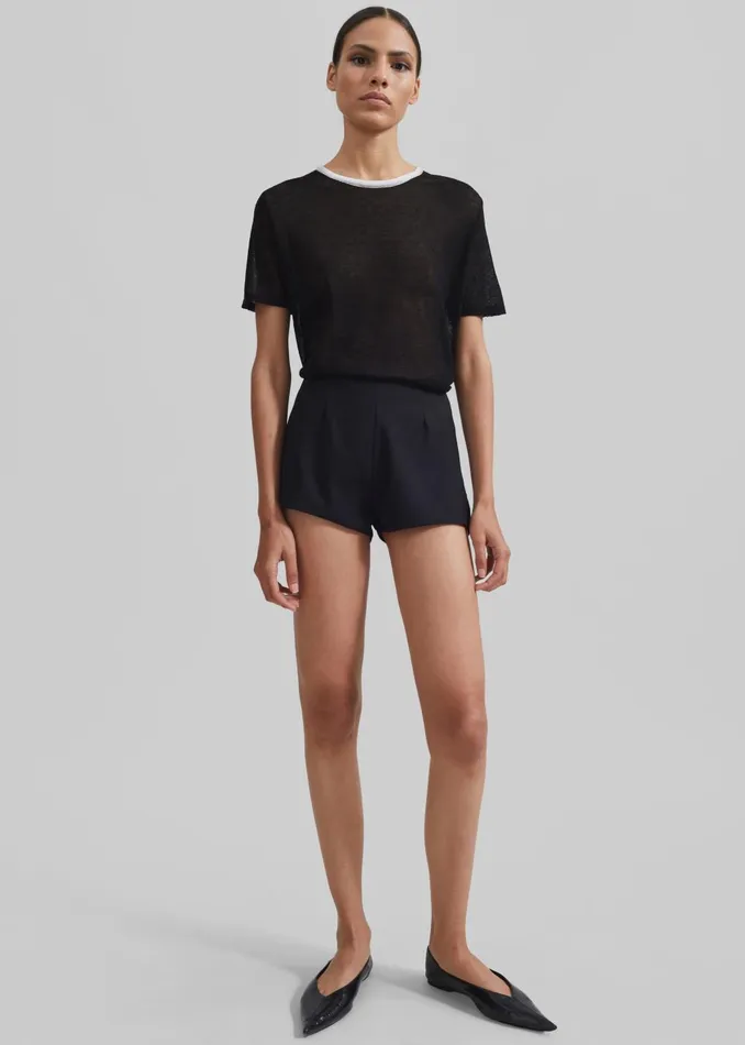 Women Isodora Hot Pants 8211 Black The Frankie Shop Bottoms