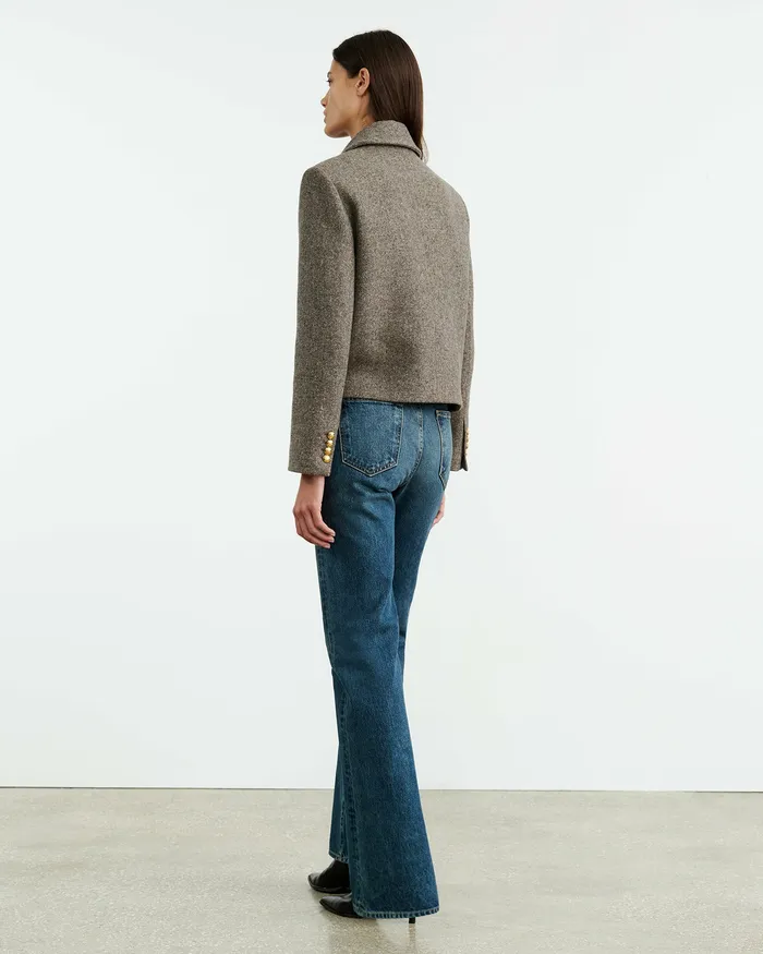 Women Jackets and Blazers Nili Lotan PAOLA JACKET Feather Grey Donagal