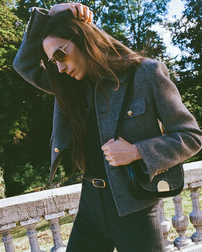 Women Jackets and Blazers Nili Lotan PAOLA JACKET Feather Grey Donagal
