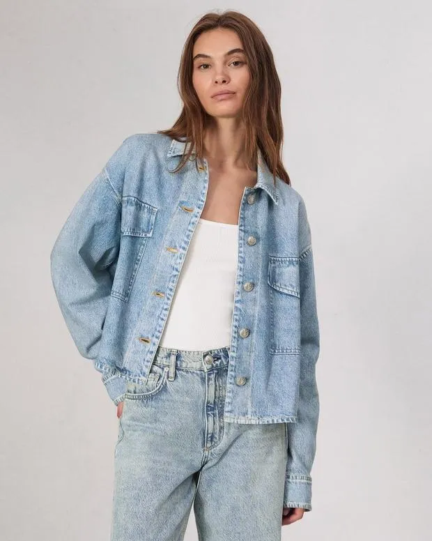 Women Jackets and Coats Rag and Bone Miramar Terry Jaiden Jacket Cotton Terry Valentina