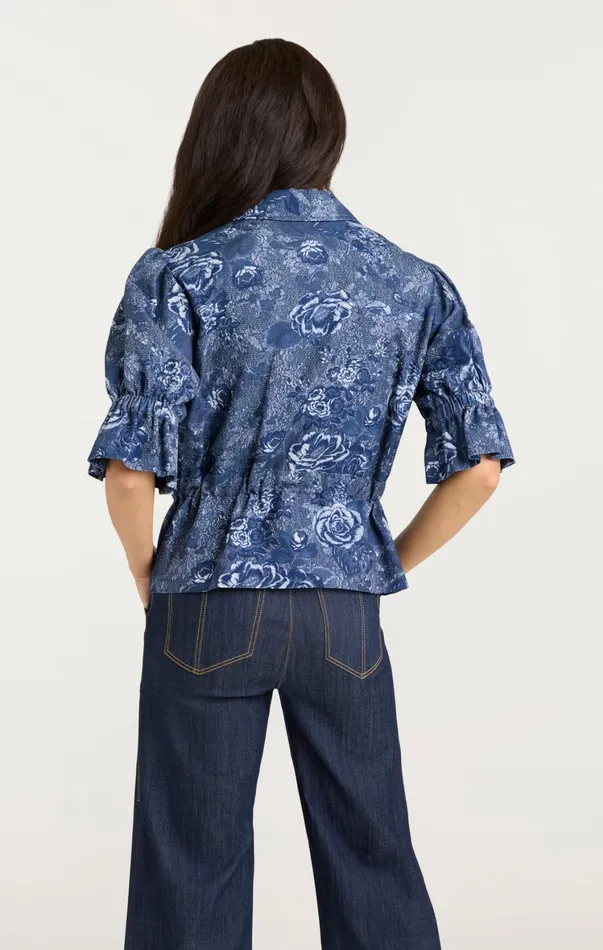 Women Jackets Cinq Sept Adie Jacket Indigo Multi