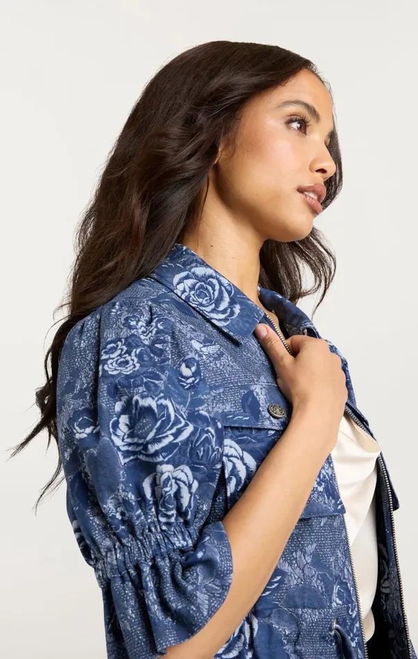 Women Jackets Cinq Sept Adie Jacket Indigo Multi