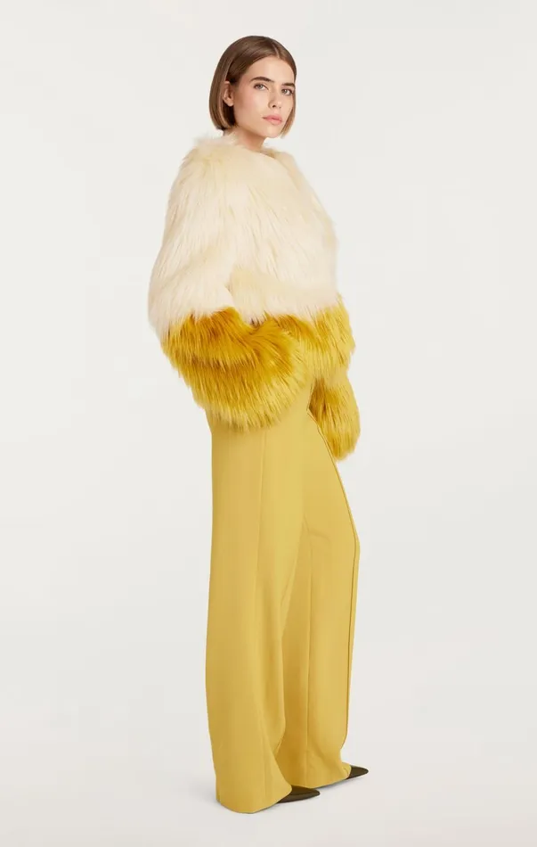 Women Jackets Cinq Sept Combo Benson Coat Plastergolden Palm