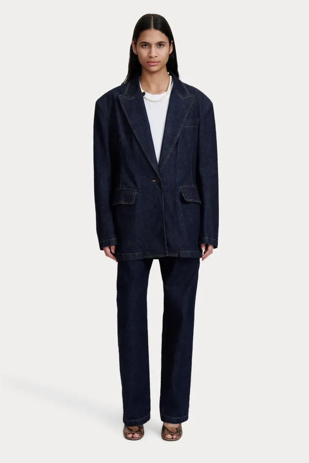 Women Jackets Outerwear Rachel Comey Abel Blazer Raw Wash