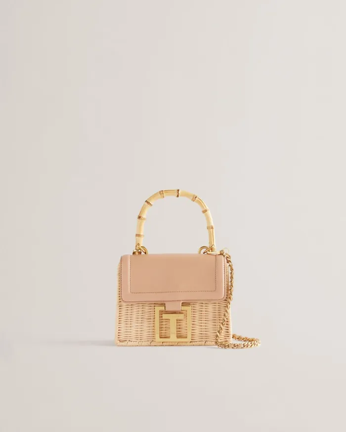 Women JAYLISA 8211 Top Handle Basket Cross Body Bag Camel Ted Baker Crossbody Bags